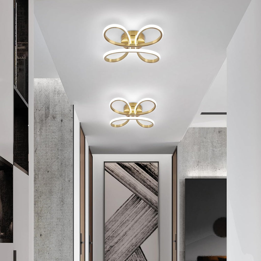 Modern LED Ceiling Light, 6000K Semi Flush Mount Ceiling Light Fixture, Modern Ceiling Lights Bedroom Corridor Aisle