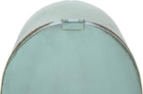 Creative Co-Op Metal Mantel Clock with Aqua Finish
