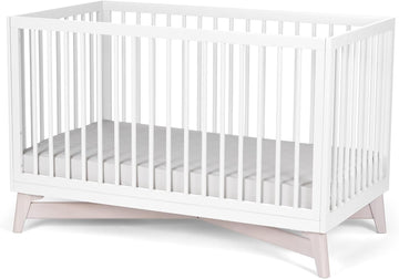 4-in-1 Convertible Crib, White/Washed White