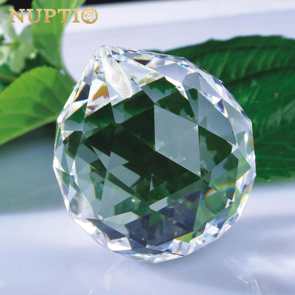 Hanging Clear Crystals Ball Prism for Suncatchers, 60 Pcs