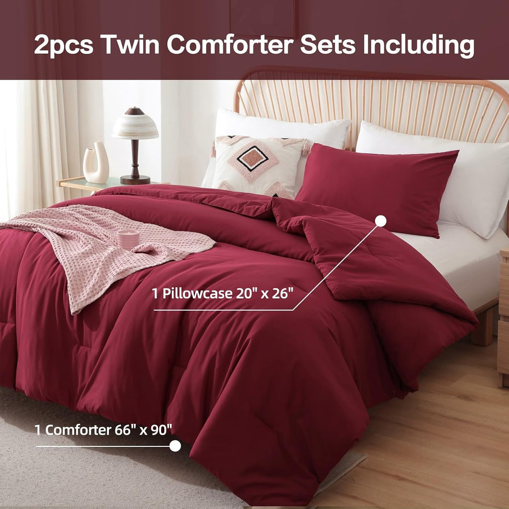 Queen Comforter Set Olive Green, 3pcs Bedding Sets Queen (1 Boho Olive Comforter & 2 Pillowcases), All Season - Set of 3
