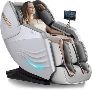 Massage Chair Full Body with Body Scan, Zero Gravity, SL-Track, White | 20 Modes Shiatsu Massage Chair Built-in Heat