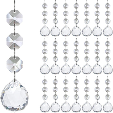 30pk Christmas Crystal Ball Prism Ornaments for Christmas Tree Decorations