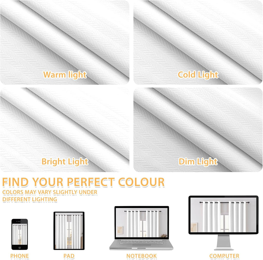 Waterproof Blackout Curtains,Blackout Curtains for Living Room Grommet Drapes Insulated Thermal Light