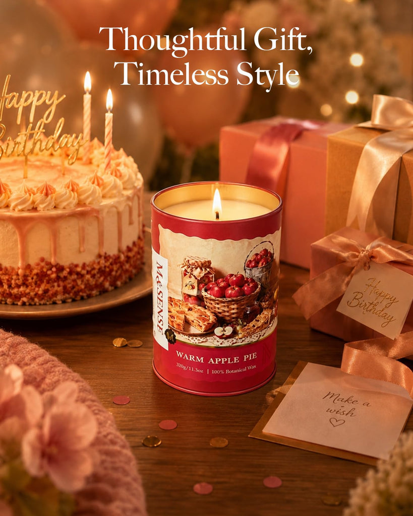 Warm Apple Pie Scented Soy Fall Candles, 11.3 oz
