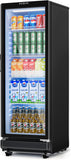 7 Cu.Ft Commercial Refrigerators, Display Fridge with Locking, Key & LED, Outdoo