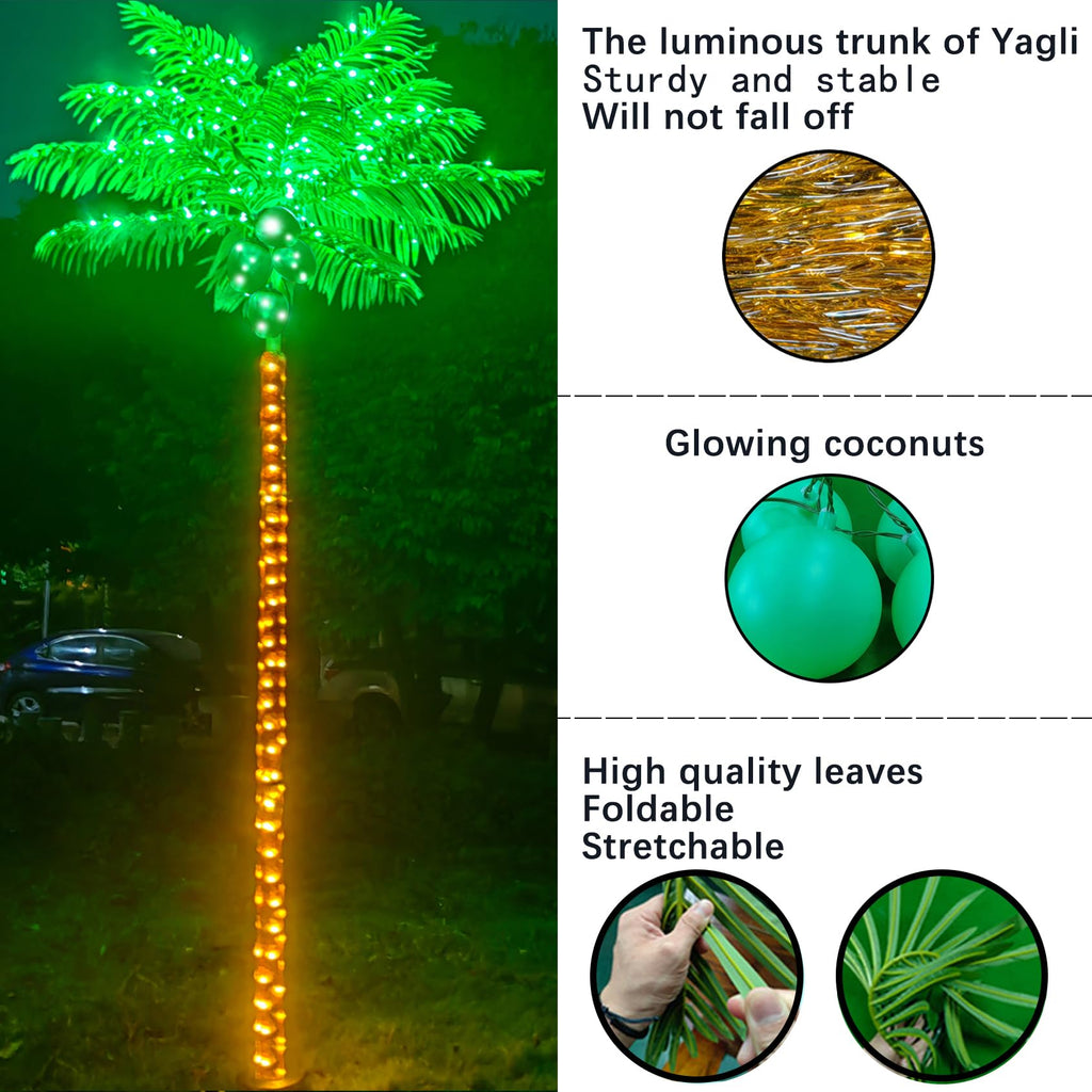 Artificial Palm Tree 8FT Outdoor Lighted Palm Trees