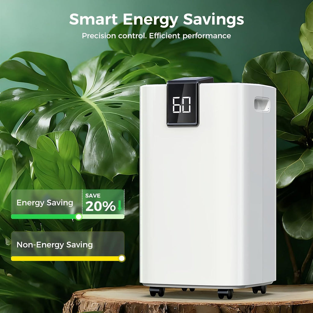 4,000 Sq.ft Dehumidifier for Basement, 45 Pint Dehumidifiers for Home with Drain Hose, Smart Humidity Control