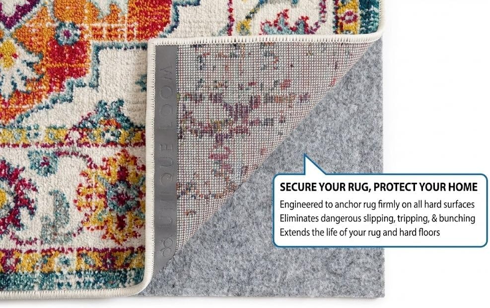 3' x 5' Oval Everyday Performance Rug Pad 1/4" Thick Felt & Non-Slip Backing Perfect for Any Flooring Surface