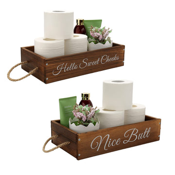 Nice Butt Bathroom Decor Box - Funny Toilet Paper Holder - Farmhouse Bathroom Decor, Rustic Bathroom Decor, Farmhouse