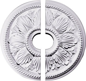 18 1/8"OD x 3 1/2"ID x 2 3/4"P Edinburgh Ceiling Medallion, Fits Canopies up to 5-1/8", 2 Piece
