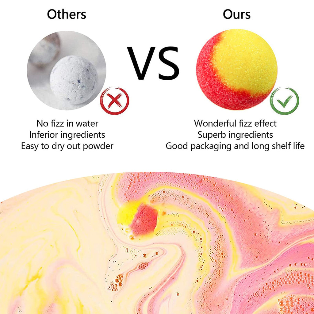 Luxury Bath Bombs Gift Set - 54pcs, 9 Aromas, Natural Spa Quality