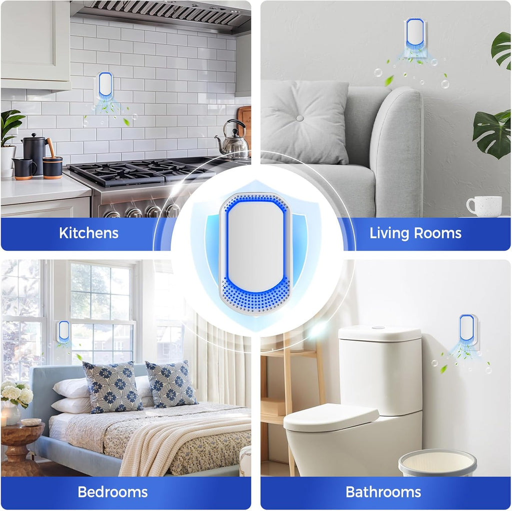 Air Purifier for Home 4-Pack Plug-in Negative Air Ionizer Eliminates Strong Pet Odors from Litter Bo