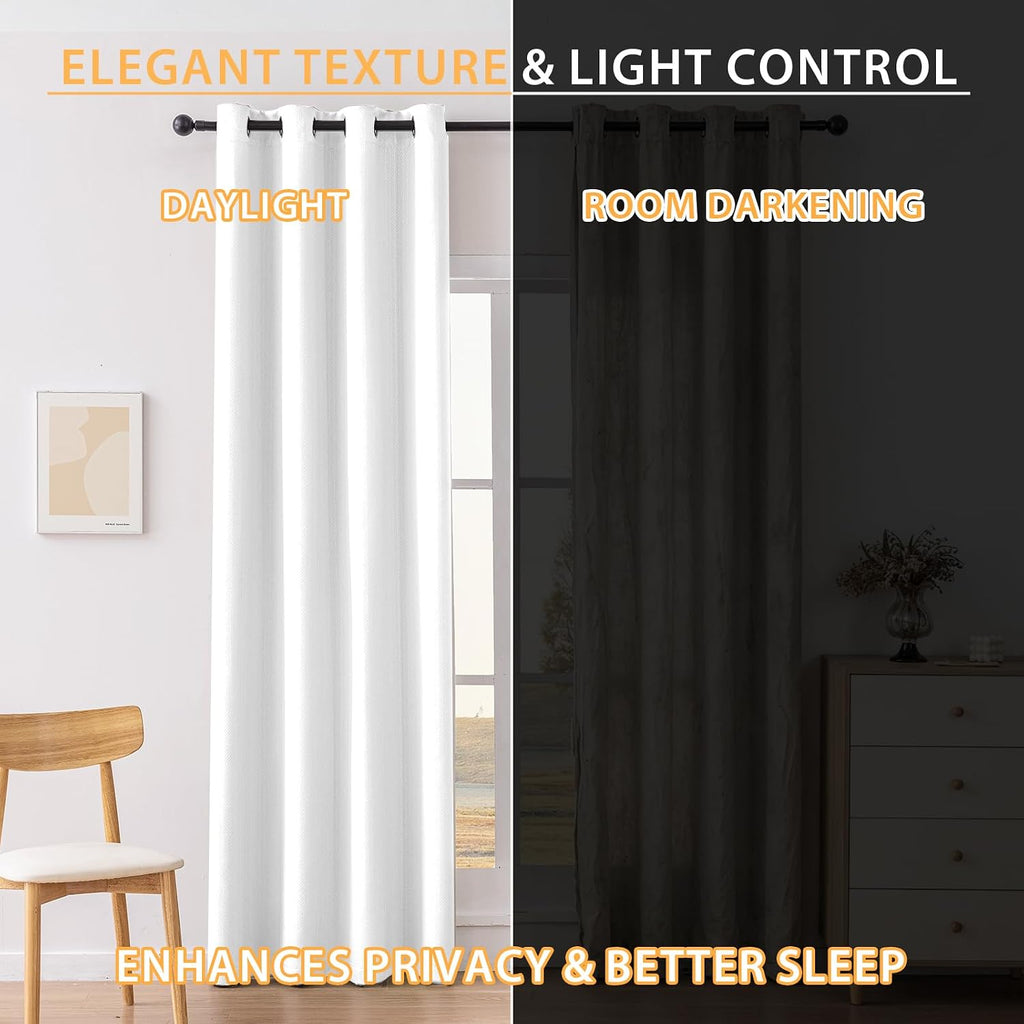 Waterproof Blackout Curtains,Blackout Curtains for Living Room Grommet Drapes Insulated Thermal Light
