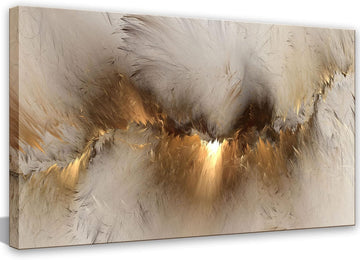 Large Framed Abstract Gold Marble Texture Canvas Wall Art Tindal Effect Decor Picture Black Gold Cloud Prints