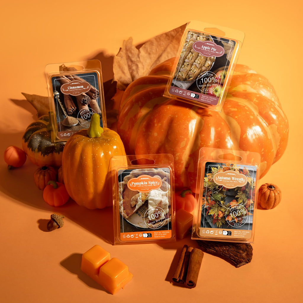 Fall Scented Wax Melts, Natural Autumn Wax Cubes for Wax Warmer