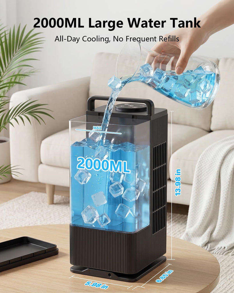 Portable Air Conditioner, 4-in-1 Personal Mini Air Conditioner Cooling Fan