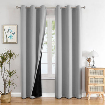 100% Blackout Curtains 2 Panels Set - Set of 2