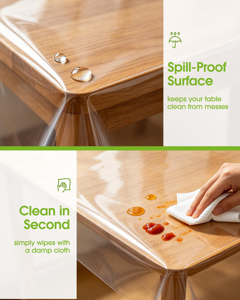 Clear Plastic Table Cover Protector 60 x 120 Inch