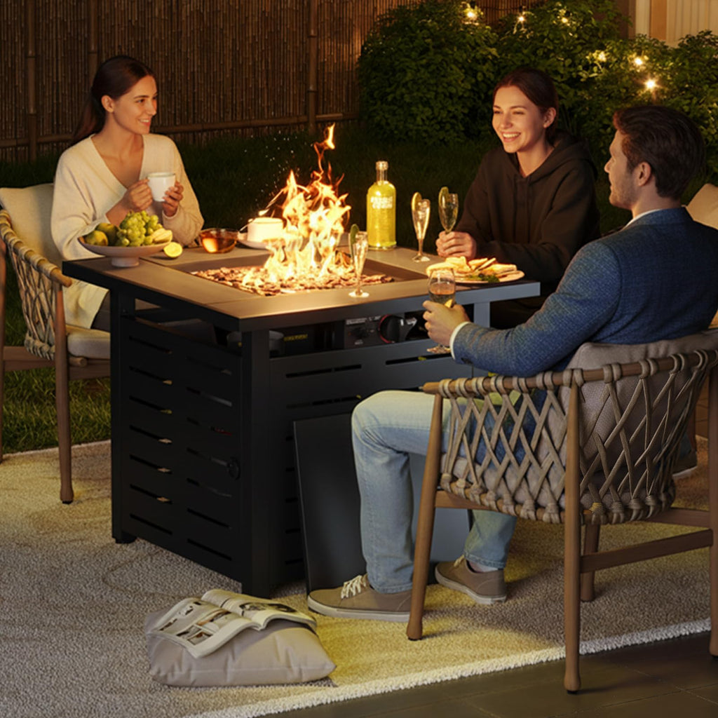 28" Propane Fire Pit Table Ceramic Top