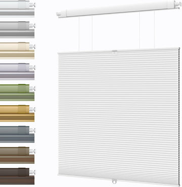 No Drill Top Down Bottom Up Cellular Shades, Cordless Honeycomb Shades