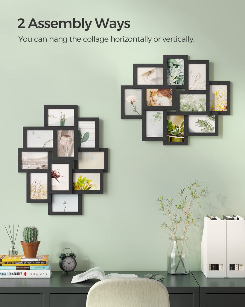Collage Picture Frames for Wall Decor, 10-Pack 4 x 6, Glass Front