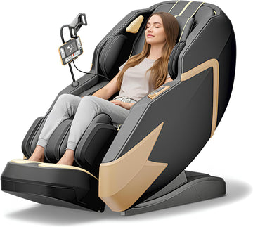 Massage Chair Full Body, Zero Gravity Extended Dual SL-Track Massage Recliner with 4D Mechanical Arms, Full Body