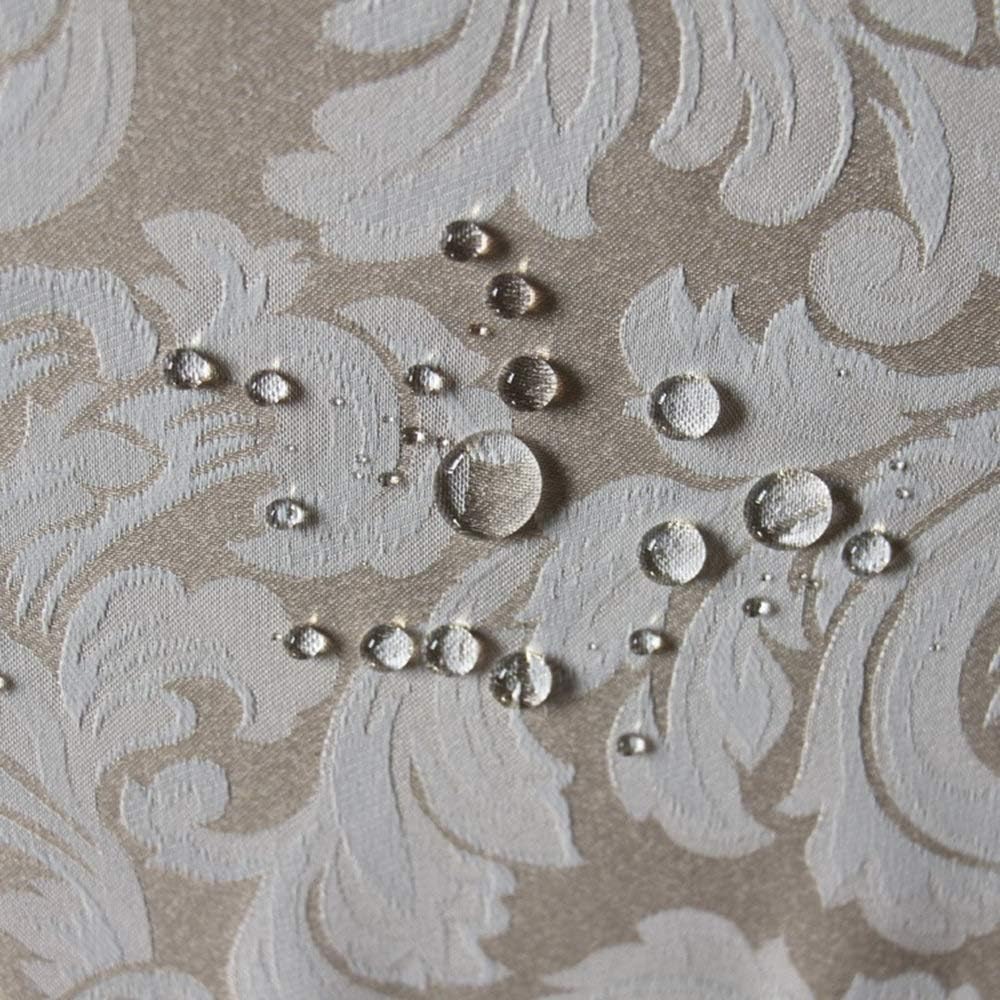 Heavy Duty 60 X 120 inch Rectangular Damask Jacquard Tablecloth Table Cover - Waterproof/Spill Proof