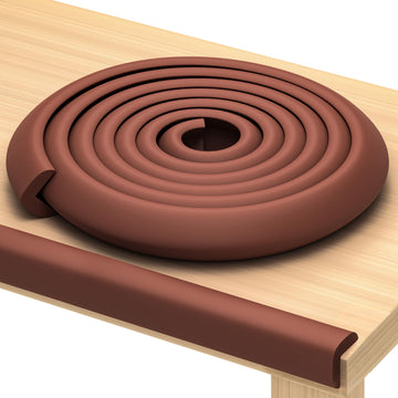 Furniture Edge Guards, 16ft Foam Cushion, Baby Child Proofing Set, Brown