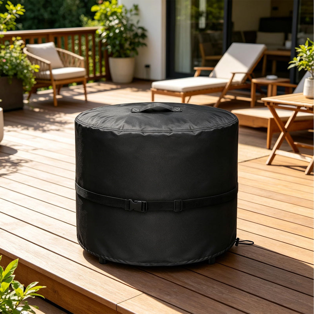 Fire Pit Cover for Outside Propane Firepit Table Round 30 Inch Waterproof