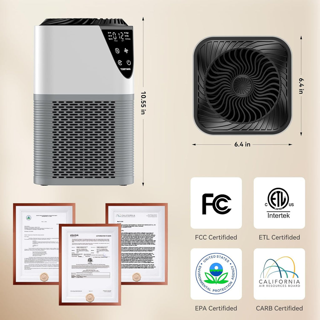 Air Purifiers for Home Large Room up to 1750 Sq Ft, H13 True HEPA Filter Air Purifiers for Bedroom S
