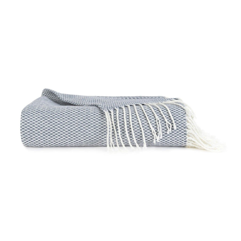 Herringbone Throw Blanket - One Size Dusk Blue
