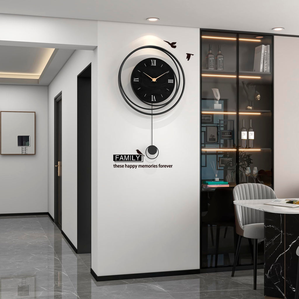 Big Modern Decorative Pendulum Wall Clock Decor