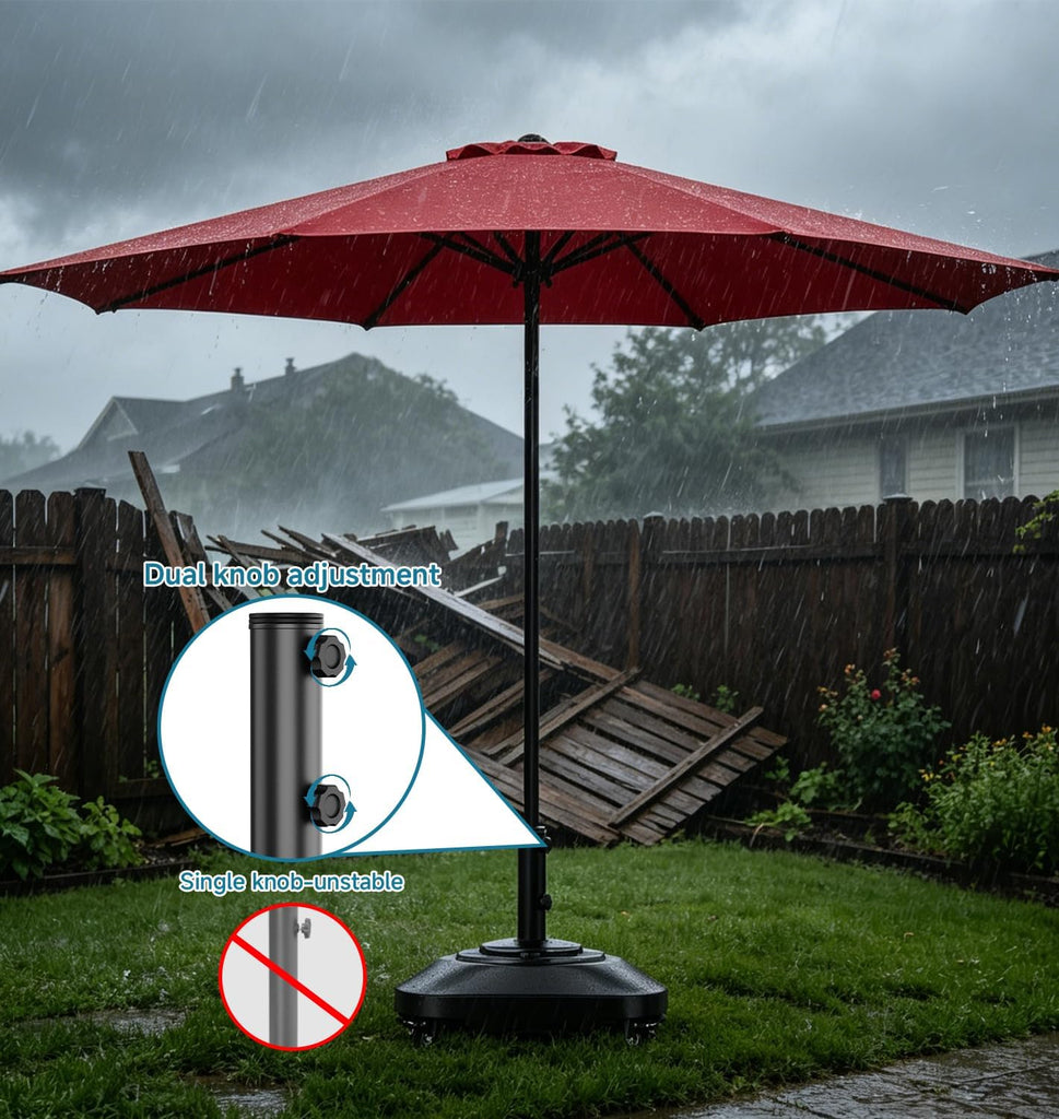 Umbrella Base with 5 Wheels, 100 lbs Max Capacity Fillable Umbrella Stand | 360°swivel wheel for flexible steering,2