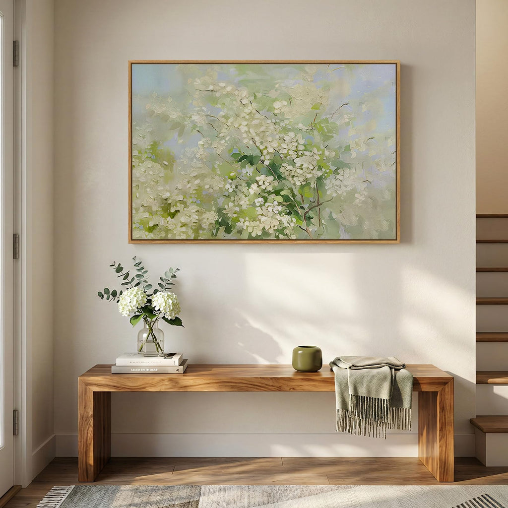 Framed Green Floral Botanical Wall Art, 24x36 In