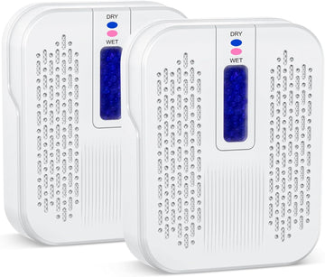 Rechargeable Small Dehumidifier, Pack of 2, Portable Mini Dehumidifier for Bathroom, Highly Efficient Dehumidification