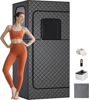 Portable Steam Sauna Tent for Home, Full Size Sauna Box Portable Sauna for Home, 9 Adjustable Heat Levels
