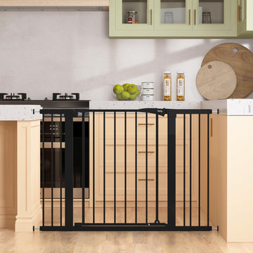 29.7"-46" Baby Gate for Stairs, Auto Close Dog Gates for Doorways