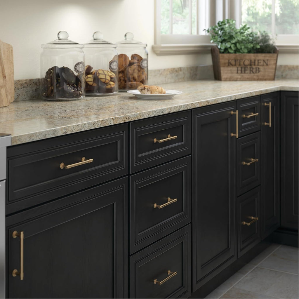 Francisco (10-Pack) Cabinet Handles 4" Hole Center Pulls | Champagne Bronze Hardware Kitchen Door, Drawers, Dressers