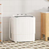 Portable Washing Machine, 16 Lbs Compact Mini Washer and Dryer Combo, Semi-automatic Twin Tub Laundry Washine with