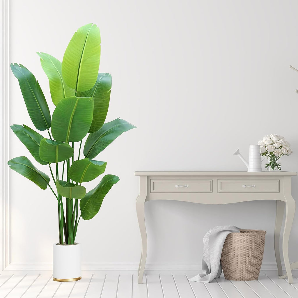 Bird of Paradise Plant Artificial 6ft,Faux Plants Indoor Tall with 12 Trunks - The Perfect Indoor Silk Floor Plant