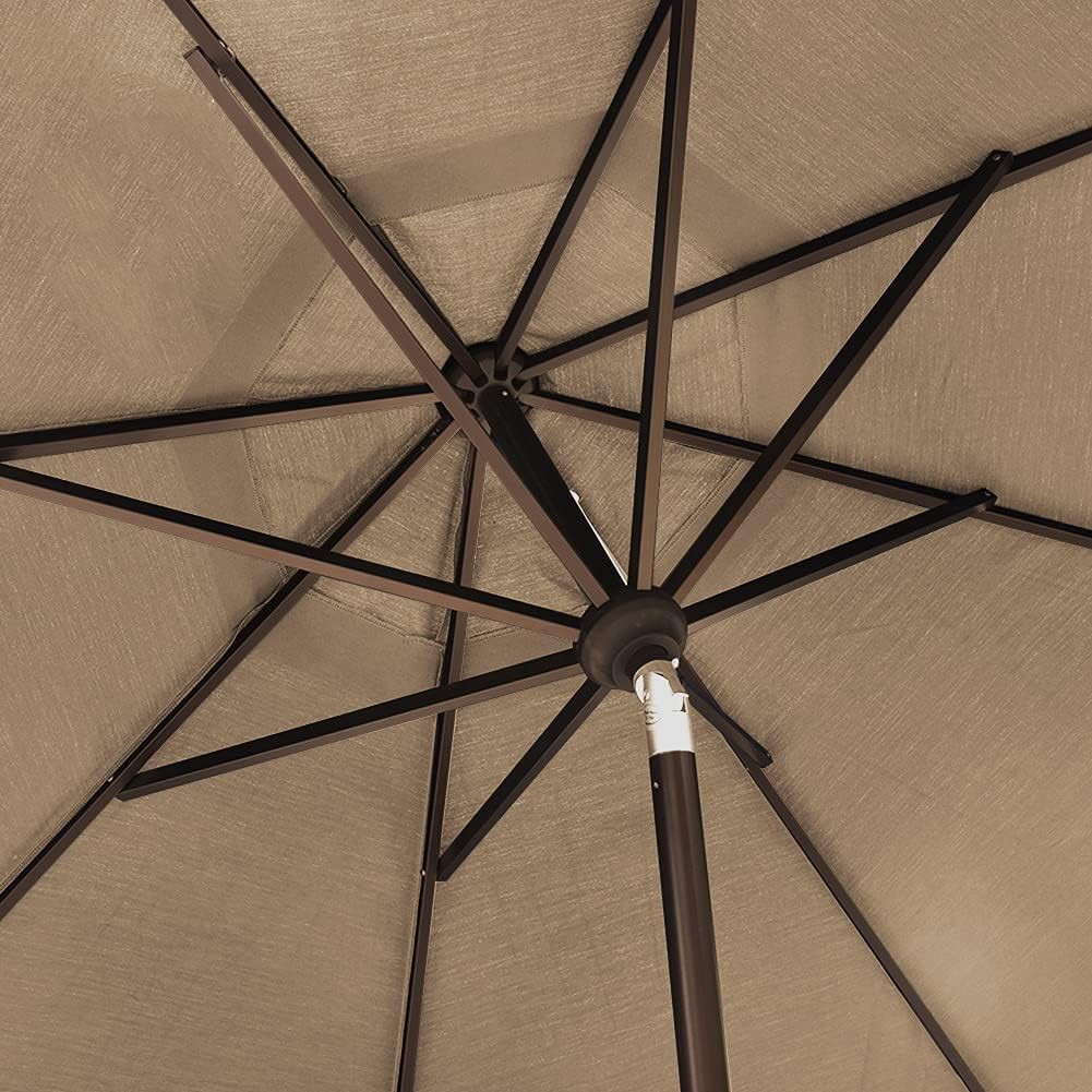 USA 10-Year-Non-Fading 10Ft Market Patio Umbrella, UPF 50+ UV Protection Performance Sun Umbrella