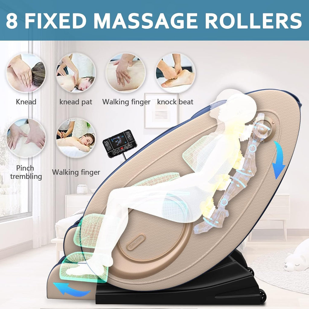 Full Body Zero Gravity Massage Chair with Heat Therapy, 5 Auto Modes, and Remote Control, Ultimate Relaxation for