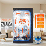 Personal Portable Steam Sauna, Full Size Sauna Tent, 1500 Watt 4 Liter Steamer with Remote Control, Timer