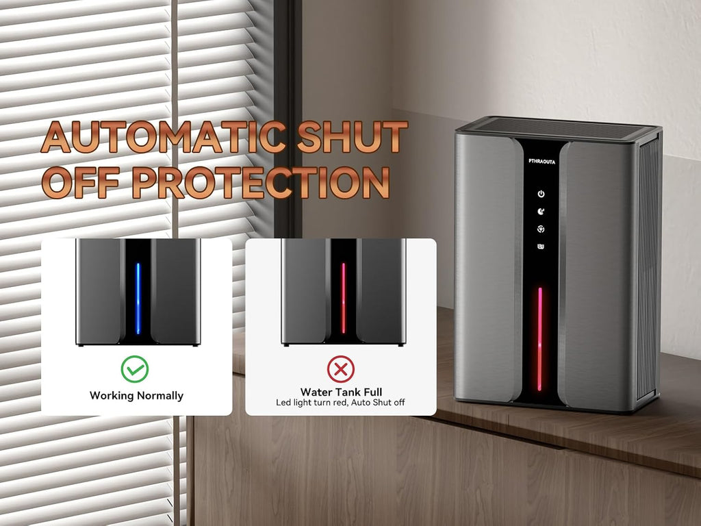Home Dehumidifier with Drain Hose, (950 sq.ft) 95oz Quiet dehumidifier for Bathroom Bedroom