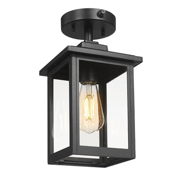 13" Dusk to Dawn Outdoor Semi Flush Mount Ceiling Light