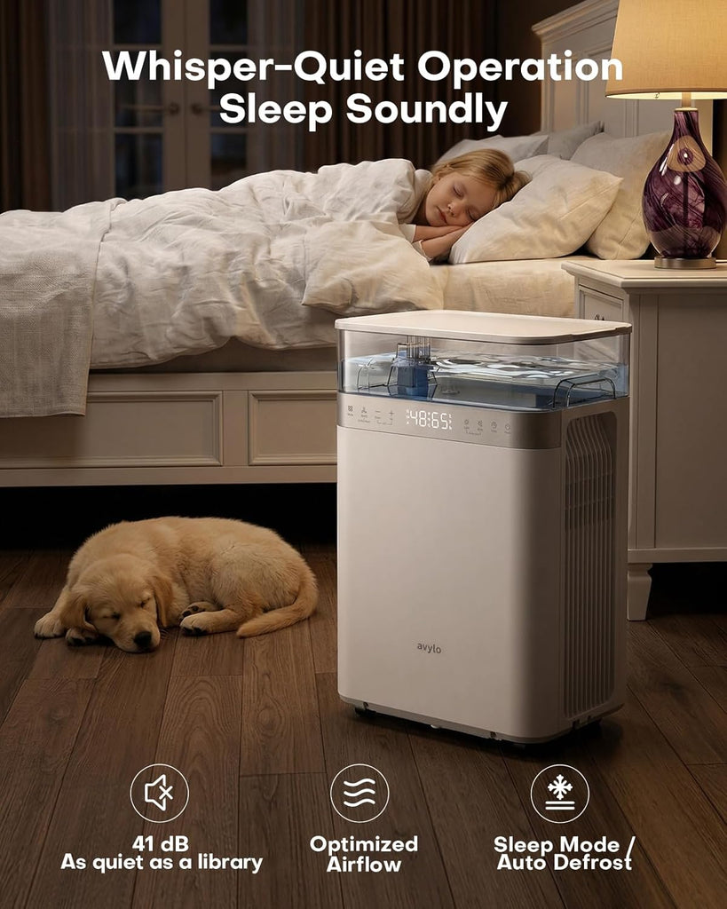 Dehumidifier for Basement with Pump, 2.11 Gallon Top-Mounted Water Tank, Max 90 Pint/D