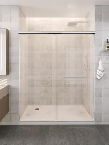 Glass Shower Door, 56"-60" W x 72" H Sliding Shower Door