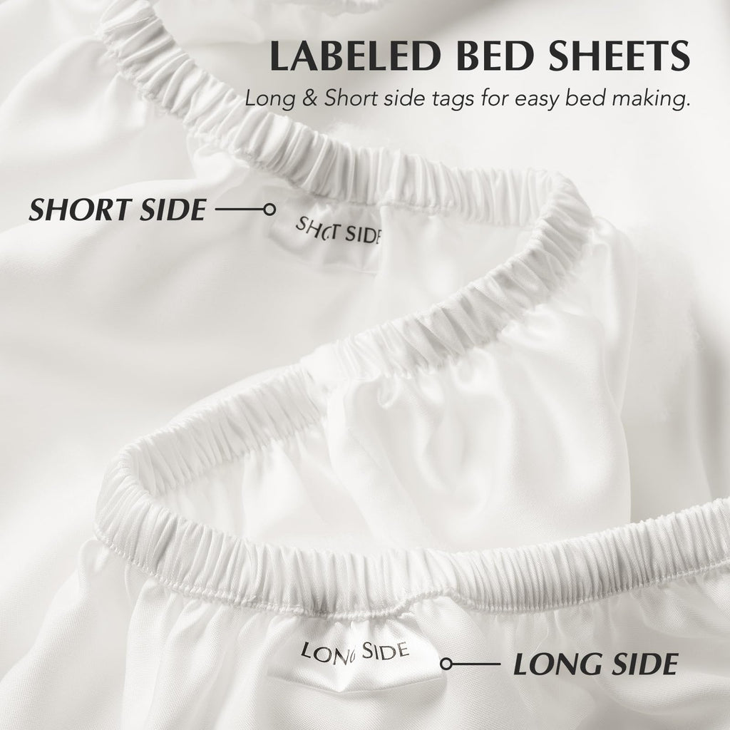 100% Rayon from Bamboo Sheet Set, Bright White