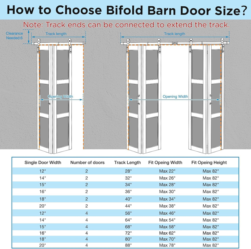 60" x 84" Bifold Sliding Barn Door with Hardware Kit Included, Pre-Assembled Glass Barn Doors with W
